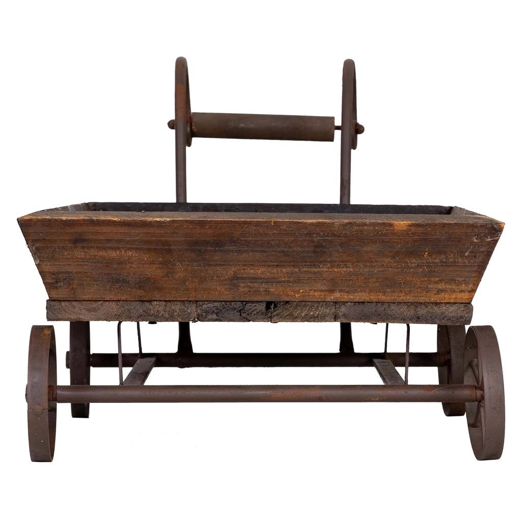 Carrello espositivo in legno e metallo 65x35,5x31,5h cm