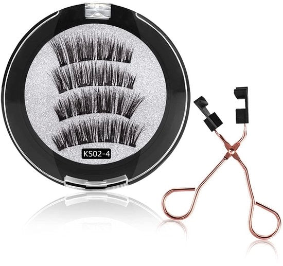 Wig Mascara 3D Magnetica - Wispere false 3D - Lunghe ciglia artificiale - Tecnica volumizzante - Nero - 1 coppia sopra/sotto - Wispere false