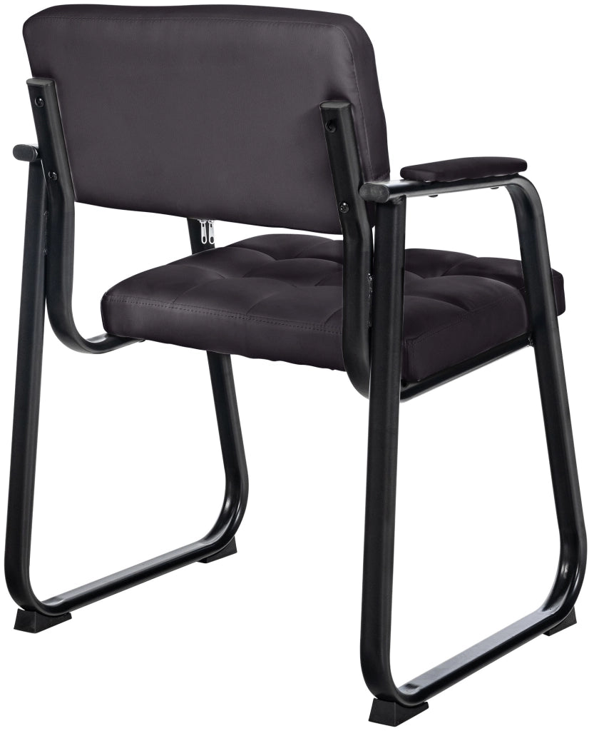 Sedia Visitatore Canada B in Similpelle nero