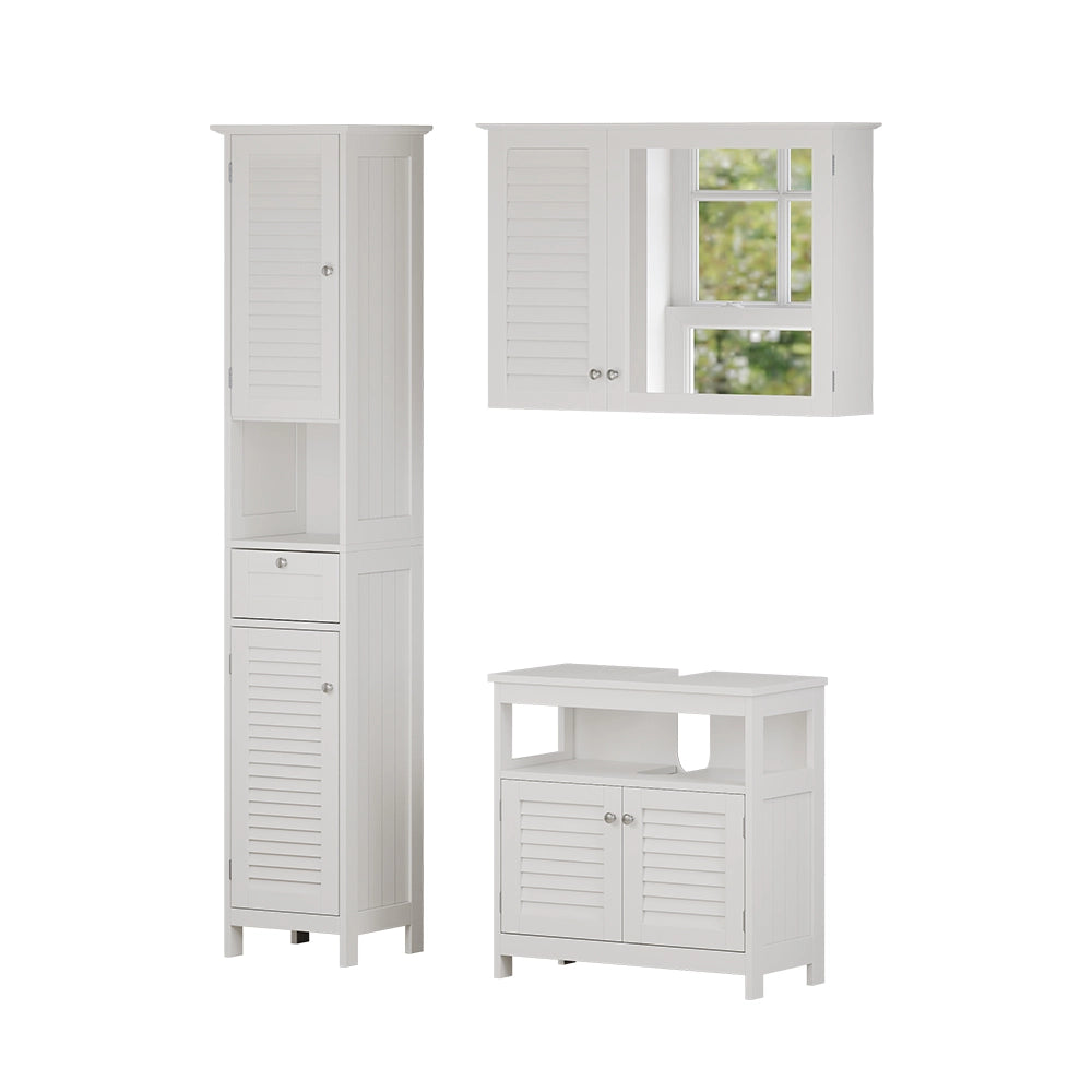 Vicco Set di mobili da bagno Bianco 3 pezzi, opzione 2
