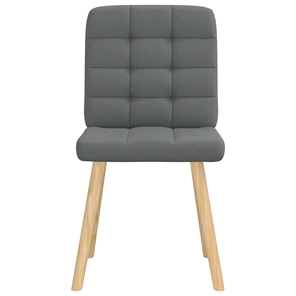 Sedie da Pranzo 4 pz Grigio Scuro in Tessuto 3315192