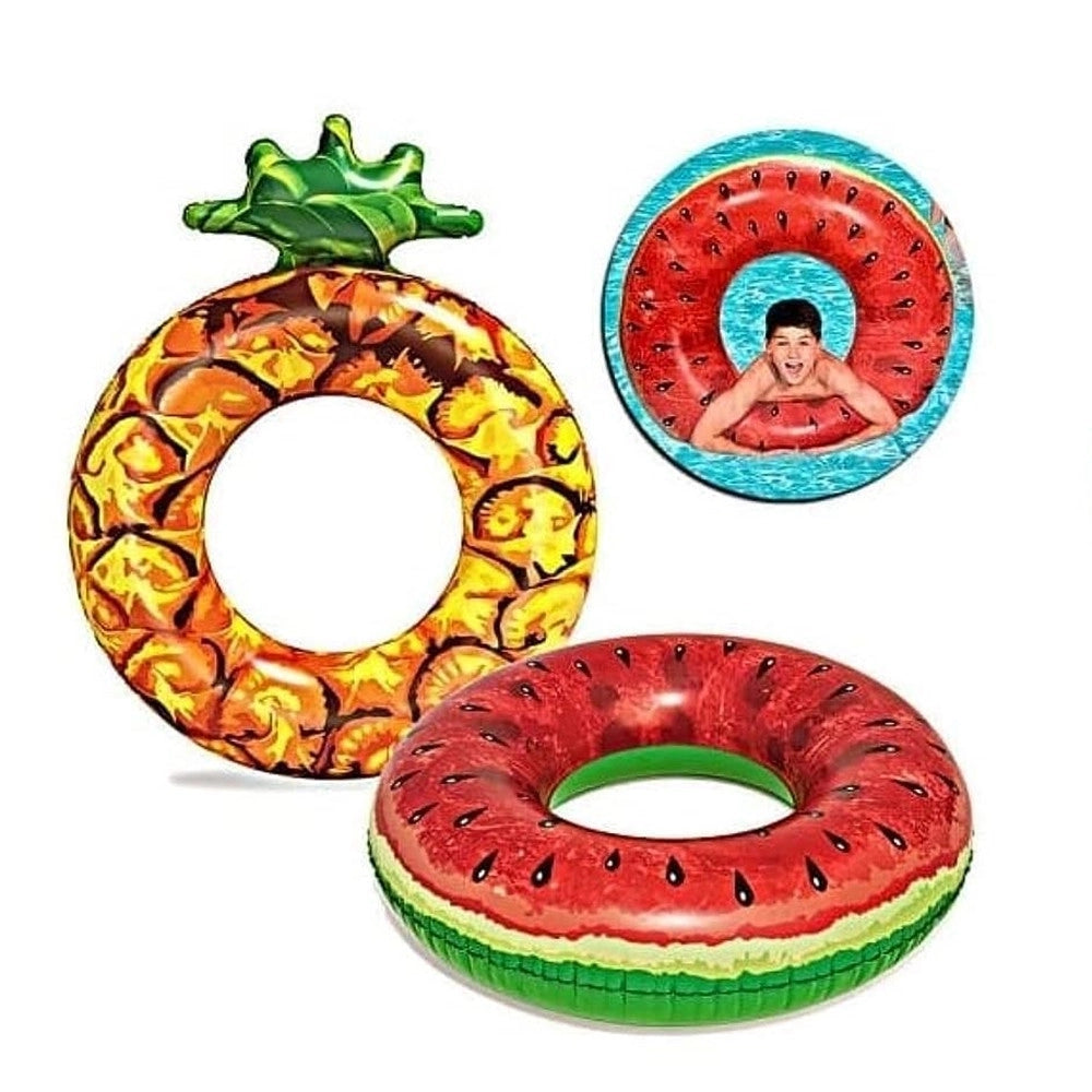 Trade Shop - Ciambella Galleggiante Salvagente Gonfiabile Mare Piscina Forma Anguria Ananas 019960 -