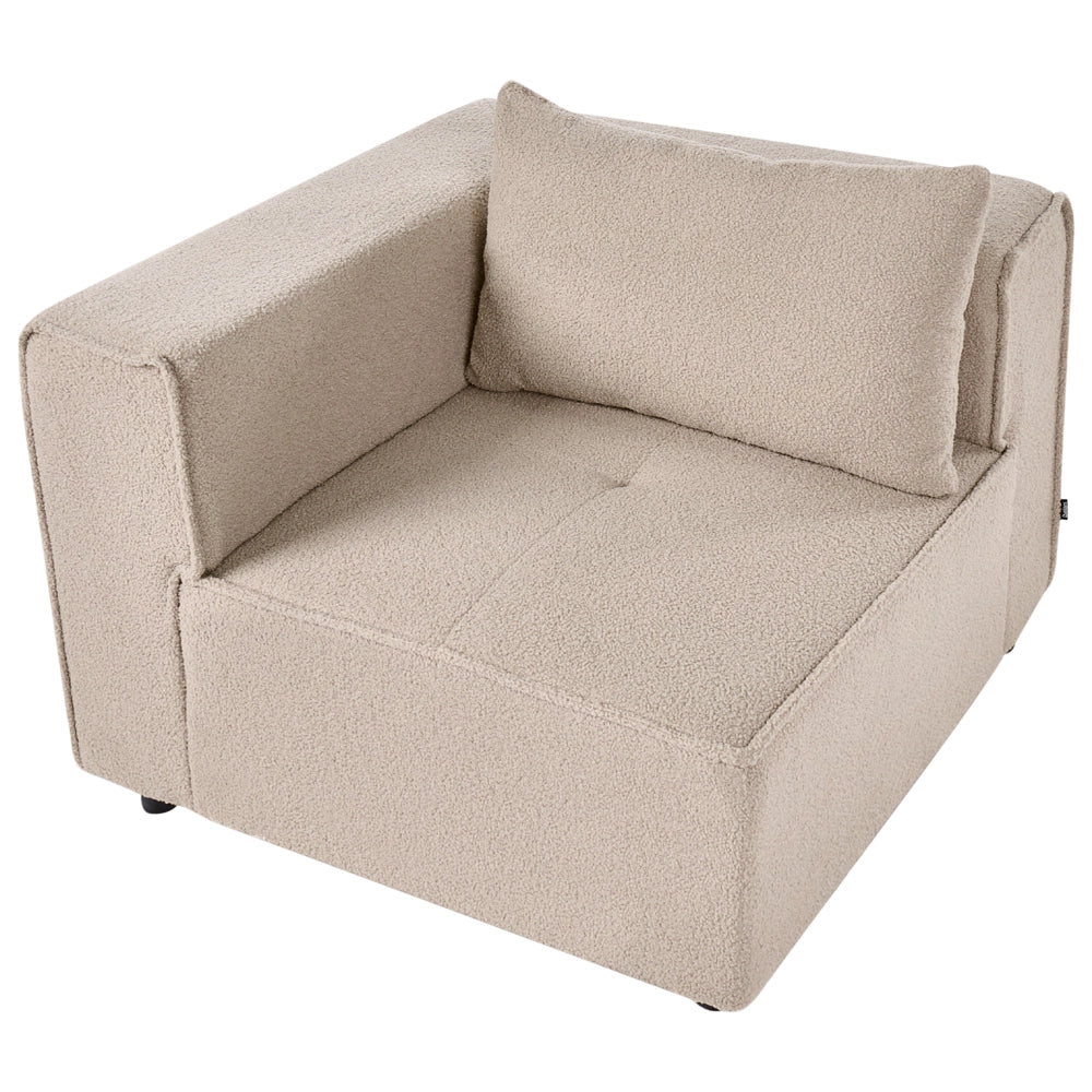 Modulo divano a 1 posto angolare bouclé Beige sezione modulare