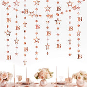 Decorazione per Festa di Compleanno - 18 Anni - Rosso - Decorazione da Festa - Frecce - Bandierina - Carta Metallica - 3 Metri di Lunghezza