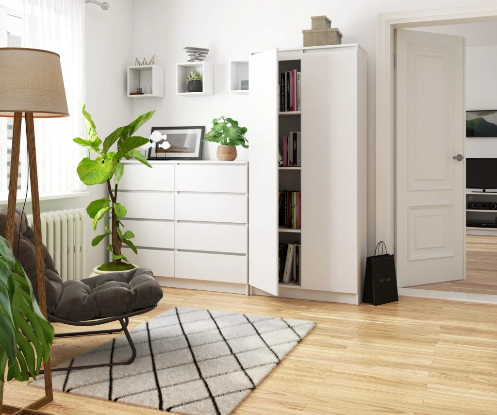 Libreria AKORD R80 Bianco 80 cm 2 ante 80x35x180 cm