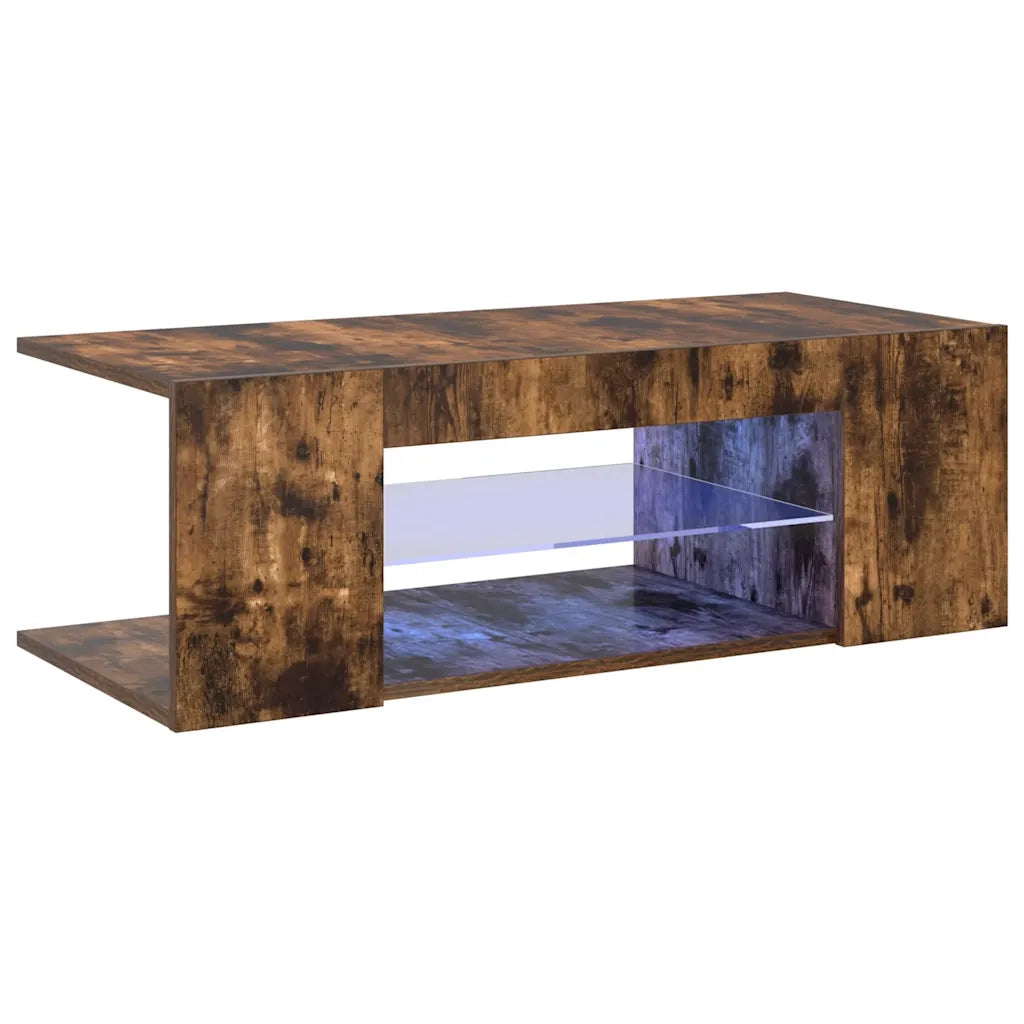 Mobile Porta TV con Luci LED Rovere Fumo 90x39x30 cm cod mxl 8080
