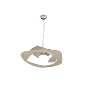 Lampadario a sospensione moderno 1 luce sabbia Warped d.50 cm - Attacco E27 - Design geometrico