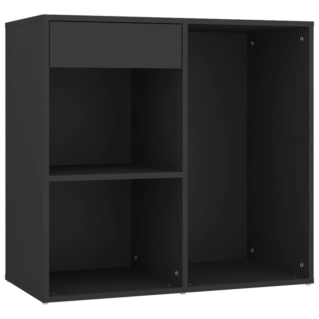 Toletta LED con mobiletto 60 x 40 x 140 cm legno ingegnerizzato nero 02_0006287
