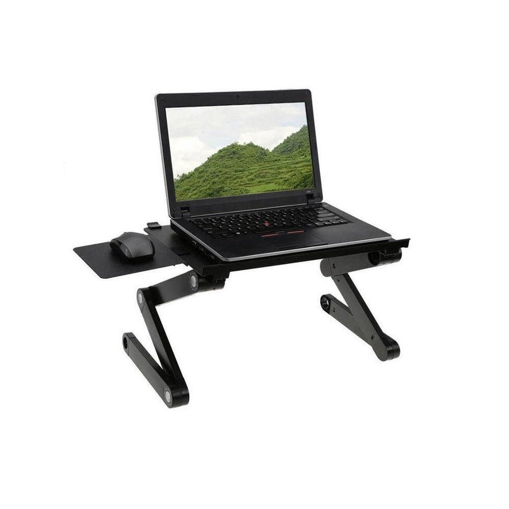 Trade Shop - Tavolo Pieghevole Portatile Per Notebook Pannello Porta Mouse Dissipartore -