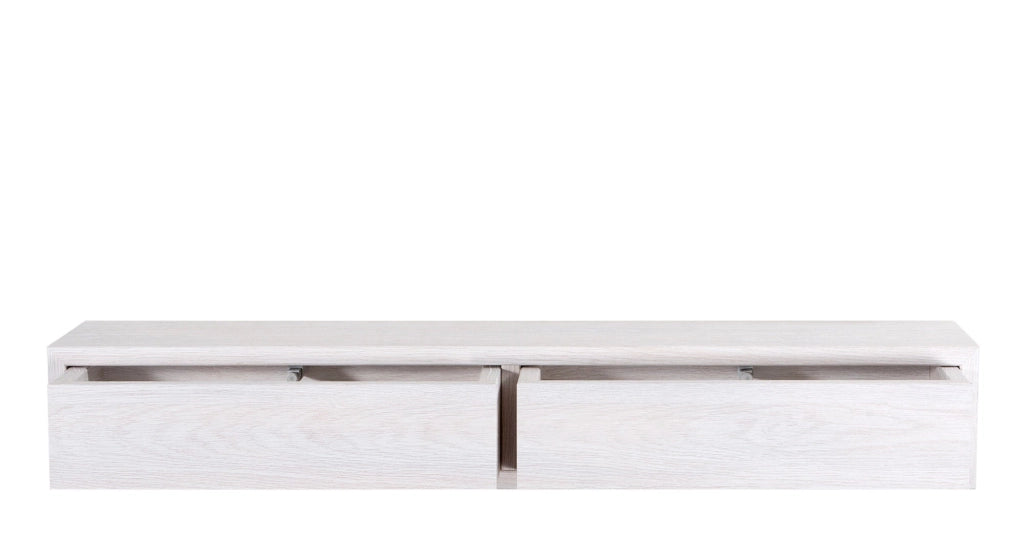 Mensola da Parete con 2 Cassetti 88,2x13,4x20 cm in Fibra di Legno Domino Rovere Imperiale