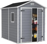Casetta da Giardino Manor 6x8, Grigia, 185,8 X 236,8 X 227 h