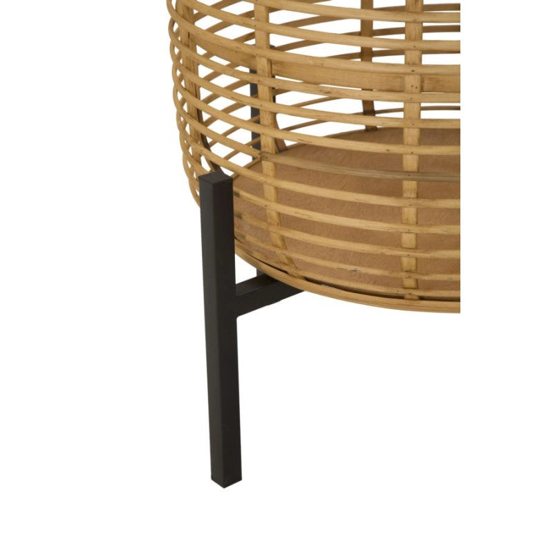 Porta Vasi Rattan Coppia cm ø 41x47-33x39