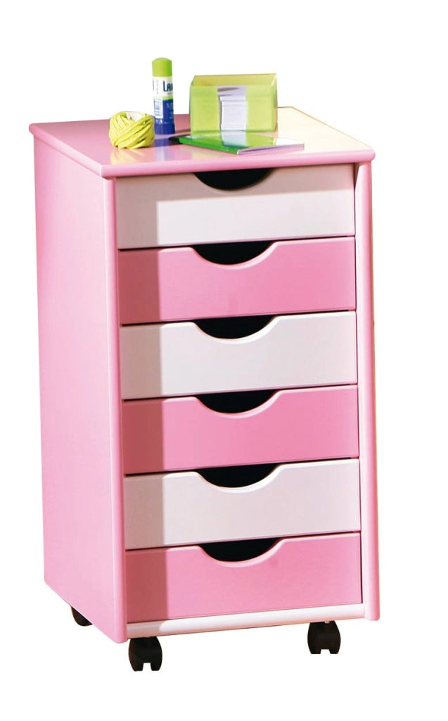 Lubrense, Cassettiera 6 Cassetti, 36x40x65h cm Bianco