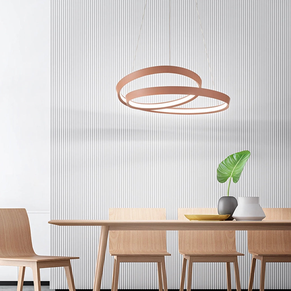 Sospensione Moderna Ritmo Metallo Cannella Led 70W Dimmerabile Ip20