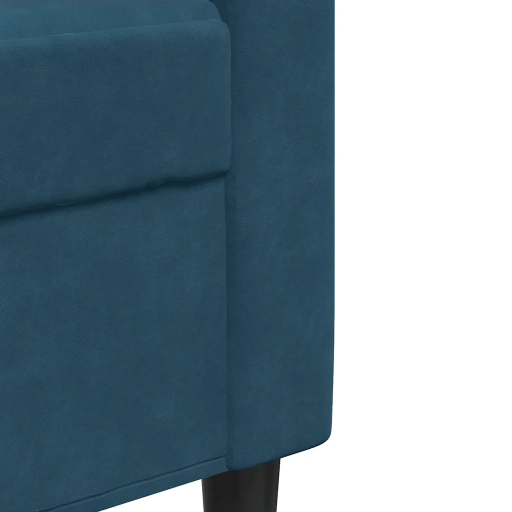 Divano Sedia-Poltrona Blu 60 cm Velluto 899233