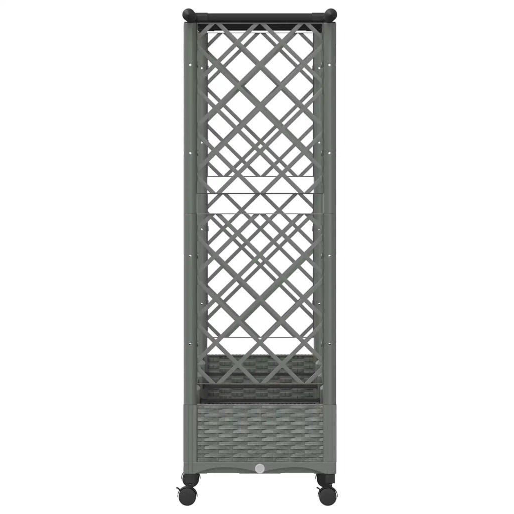 Letto Rialzato con Griglia e Tetto Grigio Chiaro PP 3423159