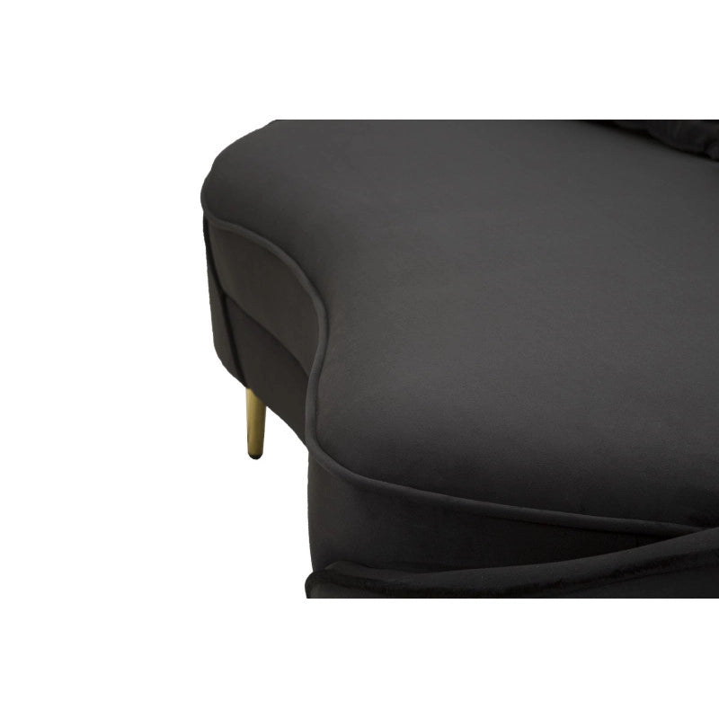 Divano 3 Posti Oslo Con Cuscini Nero cm 185x84x68