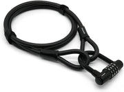 Cavo da cassetta 2 Metri Lungo - Con combinazione numerica - 200 cm serratura numerica - Cassetta in acciaio per cavo - 2 m con connettori a clip, cavo in acciaio 200 cm con codice numerico - Per bicicletta, arredamento esterno e serratura per bicicletta