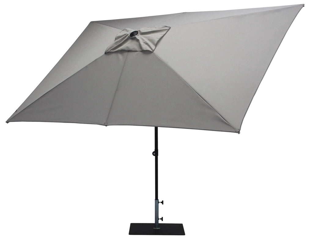 Ombrellone da Giardino 3x2 m Palo Ø38 mm in Alluminio Tessuto Olefin Trend Grigio
