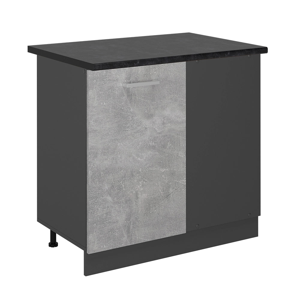 Mobile ad angolo cucina R-Line Calcestruzzo/Antracite 86 cm, PL Antracite Vicco