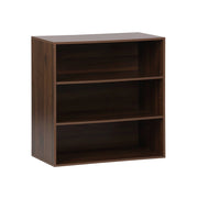 Libreria, modulo di stoccaggio in legno 2 mensole, noce