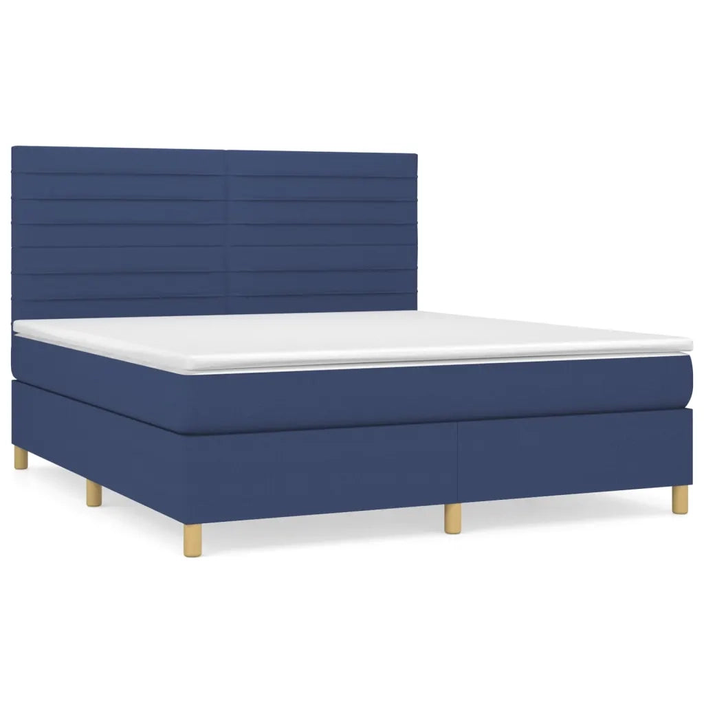 Giroletto a Molle con Materasso Blu 180x200 cm in Tessuto 3142439
