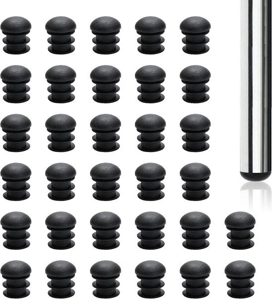Stoppi meccanici a rullo per mobili - 32 pezzi - Rondi - Stopper mobili - Resistente all'umidità - Adatto per tubi da 19mm - Stoppi mobili resistivi all'umidità