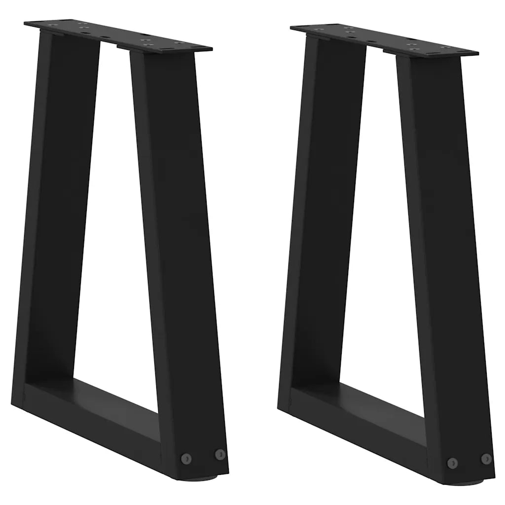 Gambe per Tavolino da CaffÃ¨ a Forma di V 2 pz Nere 28x(42-43,3) cm Acciaio
