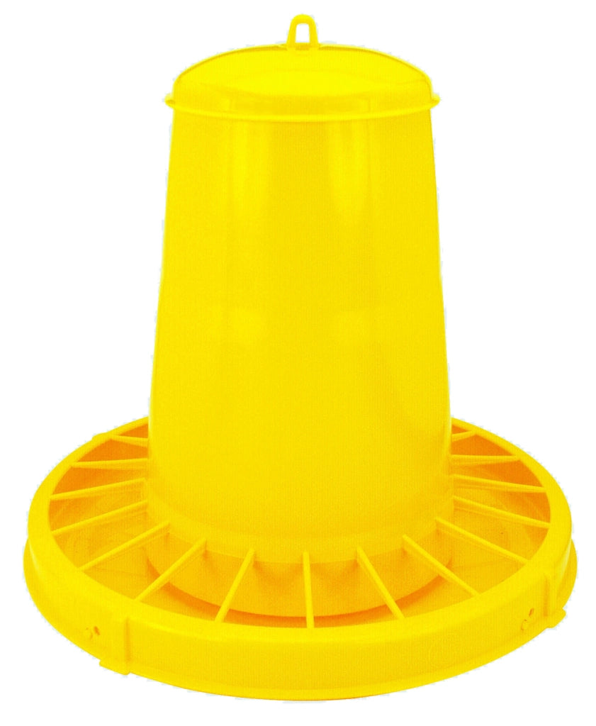 MANGIATOIA TRAMOGGIA PER POLLI CON ANTISPRECO Ø cm. 42x47 h  lt. 20 (kg. 15)