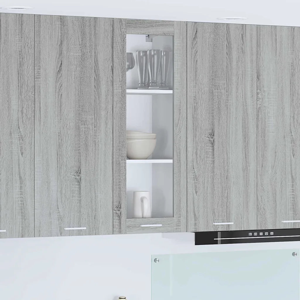 Armadio pensile con porta Grigio Sonoma 40 x 31 x 100 cm