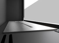 Camino a Bioetanolo da Parete/Incasso 90x49 cm Frame 900 Bianco con Vetro