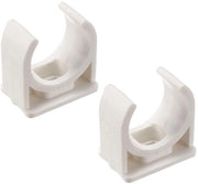 Clip PVC universale a supporto di tubo - 20mm - Bianco - Adatto per supporti di tavola TV e hanger di tubo