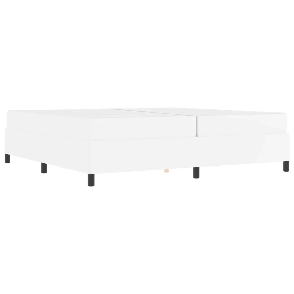 Struttura del letto con materasso Bianco 200 x 200 cm Tessuto