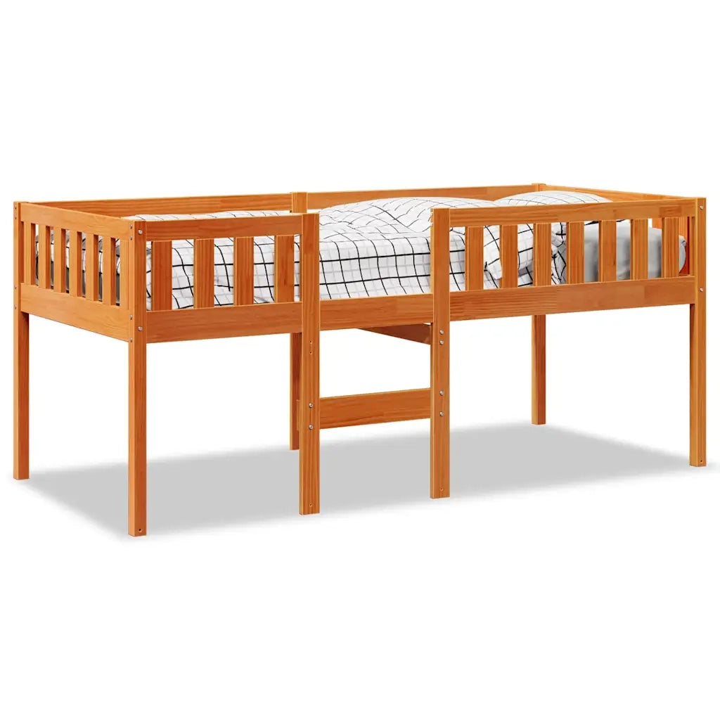 vidaXL Letto Bambini senza Materasso Marrone Cera 90x190 cm Legno Pino