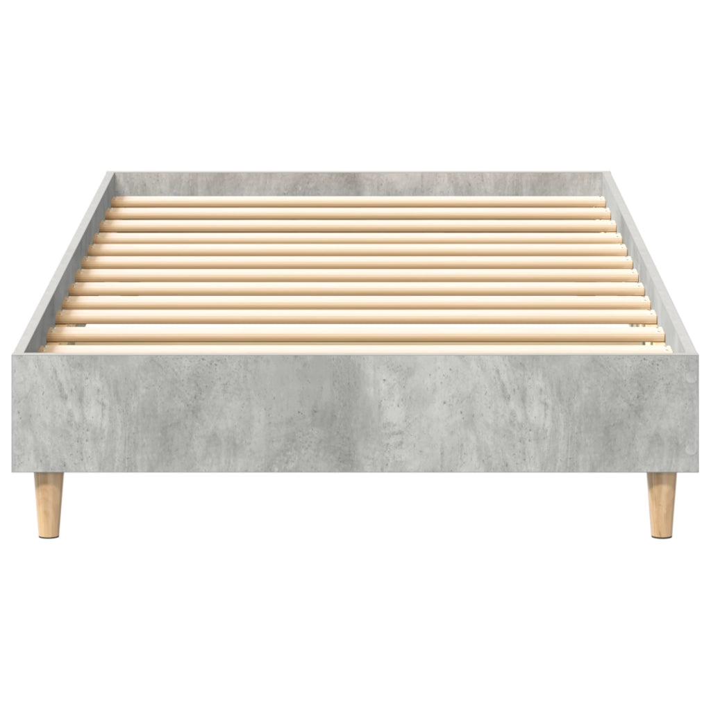 Struttura Letto  90x200 cm Grigio Cemento in Legno Ingegnerizzato