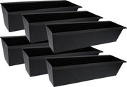 Set di contenitori per piante per pallet europeo, 6 pezzi di plastica, 38 x 9 x 13 cm, resistente al freddo e all'acqua, vaschetta per piante per interni ed esterni