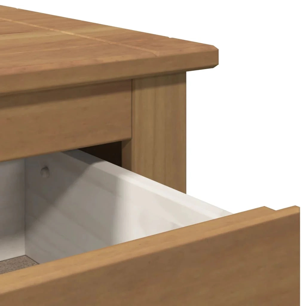 Buffet credenza cassettiera armadio mobile contenitore organizer per cucina soggiorno salotto con cassetti 93 x 40 x 80 cm legno di pino massiccio marrone 02_0030130