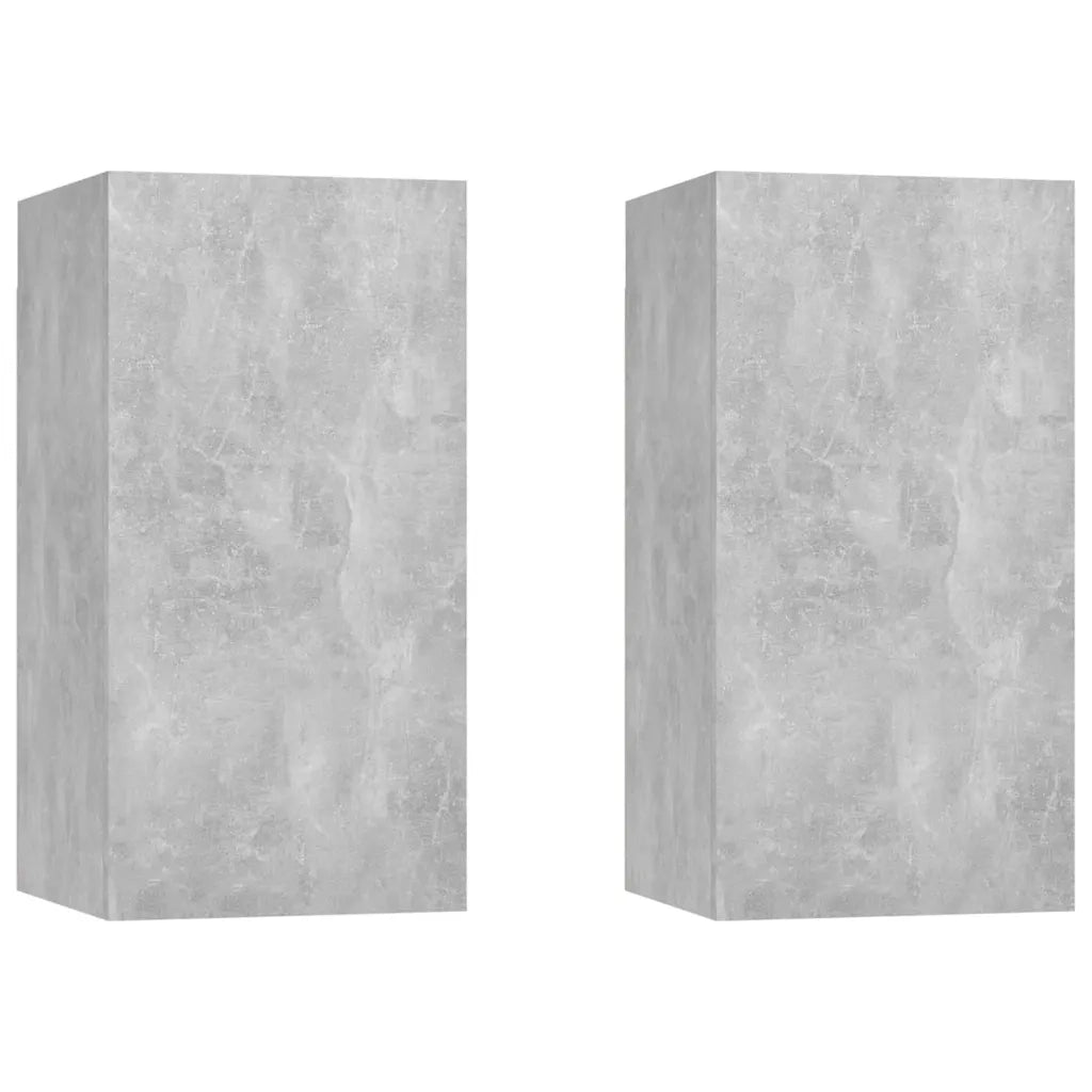 Set di Mobili Porta TV 4 pz Grigio Cemento in Legno Multistrato cod mxl 34016