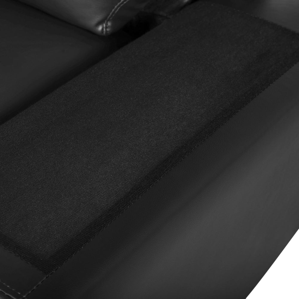 Divano da soggiorno in ecopelle a 2 posti Nero moderno divanetto