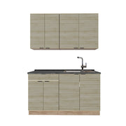 Cucina completa Fame-Line Pannello in quercia/Rovere dorato 140 cm, PL Antracite Vicco