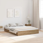 Struttura letto con contenitore Rovere artigianale 150 x 200 cm 3335292