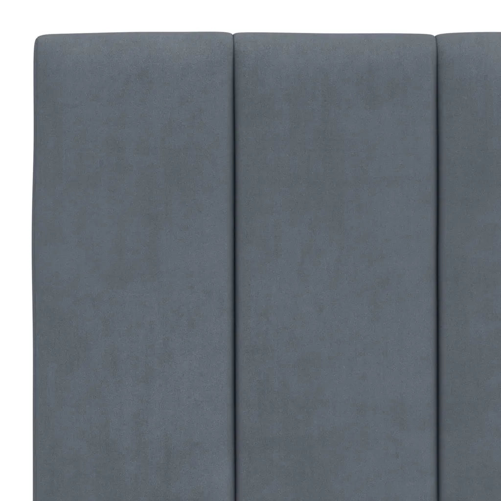 Letto con Materasso Grigio Scuro 180x200 cm in Velluto