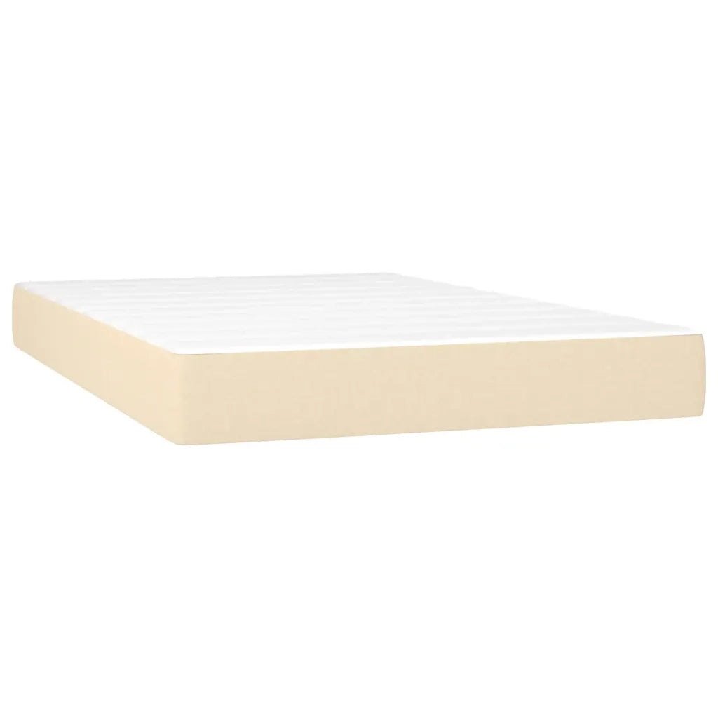 Letto a Molle con Materasso e LED Crema 120x200cm in Tessuto cod mxl 59823