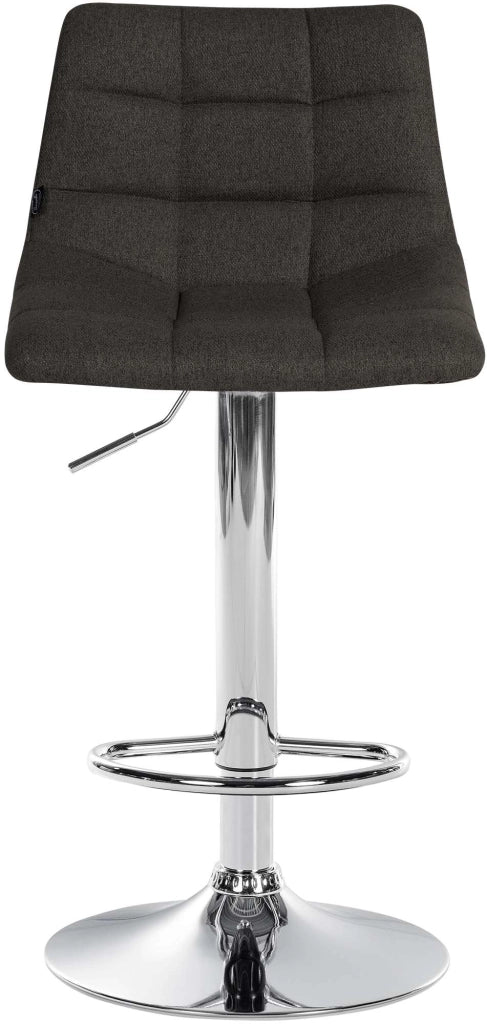 Set di 2 sgabelli da bar Jerry Fabric grigio scuro,cromo