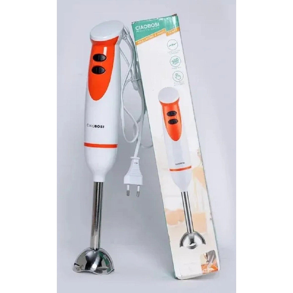 Trade Shop - Frullatore Mixer A Immersione 300w Lame Acciaio 2 Velocità Cucina Trita Tx-9112 -