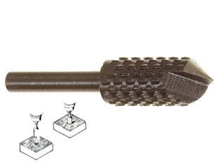 FRESA-RASPA A SVASARE ROTATIVA PER LEGNO- - codolo mm.6 PG 438.00 - 5 blister PG