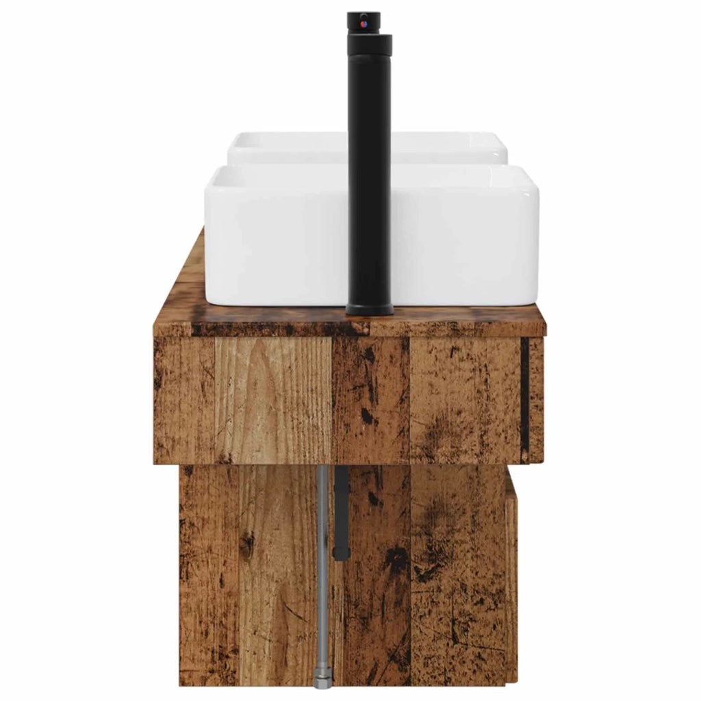 Set di mobili per il bagno 3 pz Legno antico 3405605