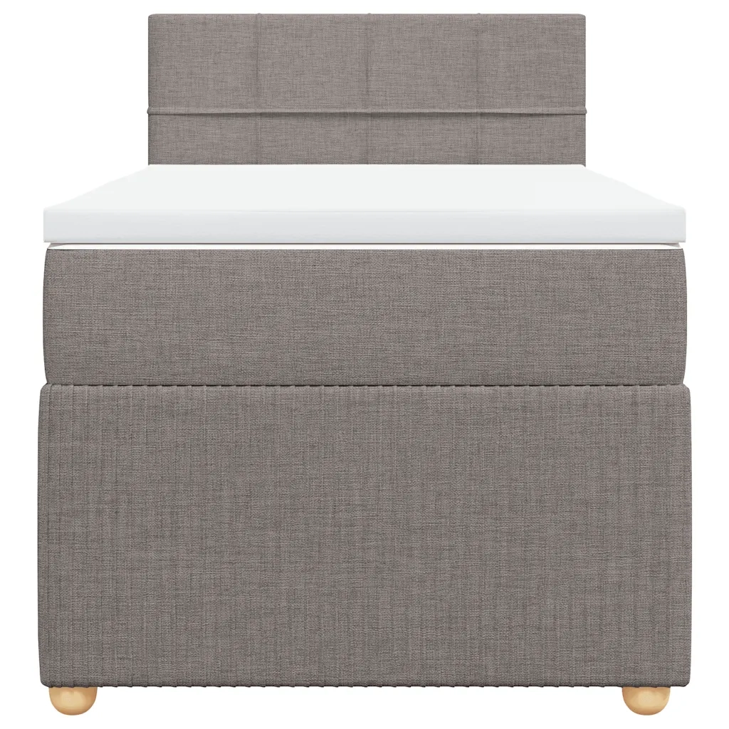Giroletto a Molle con Materasso Tortora 90x190 cm in Tessuto 3287315