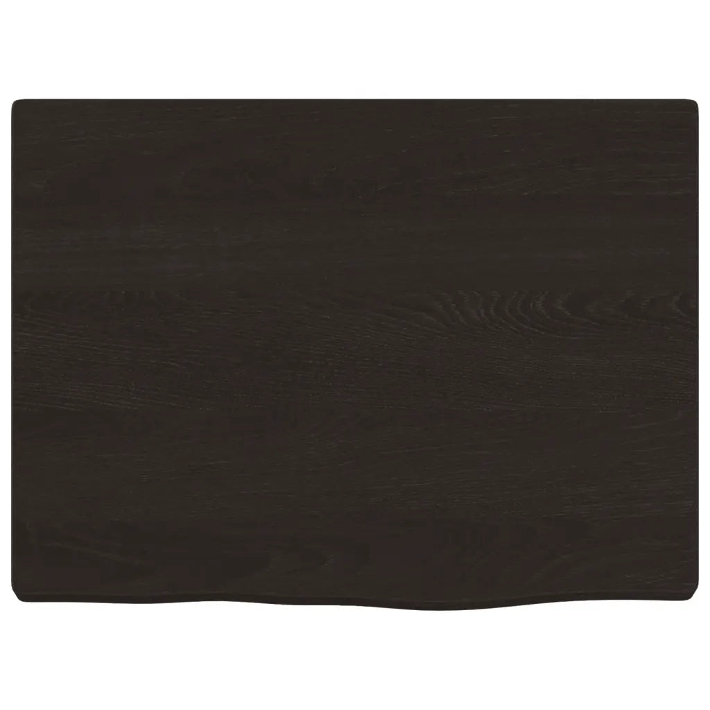 Piano Bagno Marrone Scuro 40x30x2 cm Legno Massello Trattato 3156185