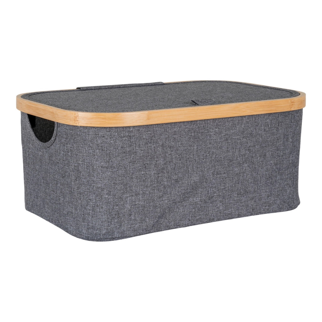 Scatola Portaoggetti Noto, Grigio, Poliestere, 38x26x16 cm